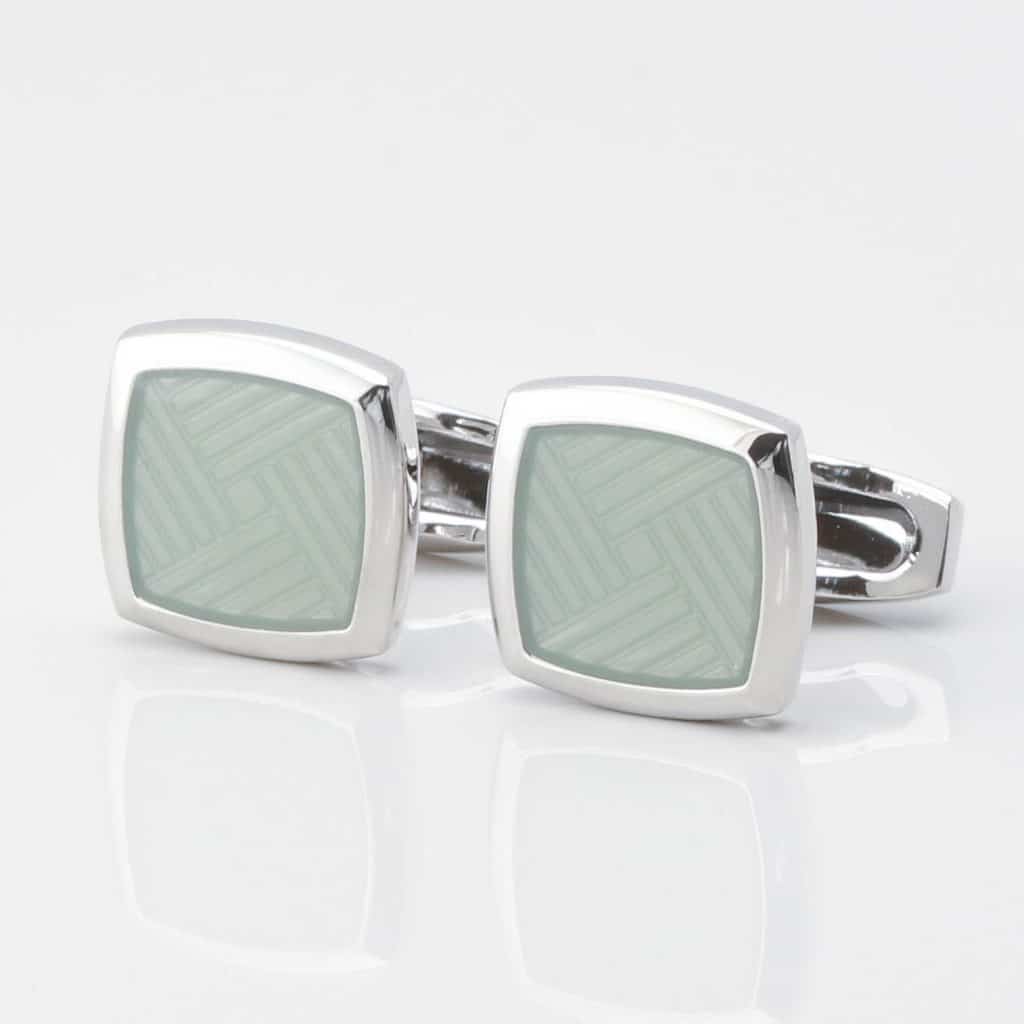 Sage Green Enamel Cufflinks Gallery 3827