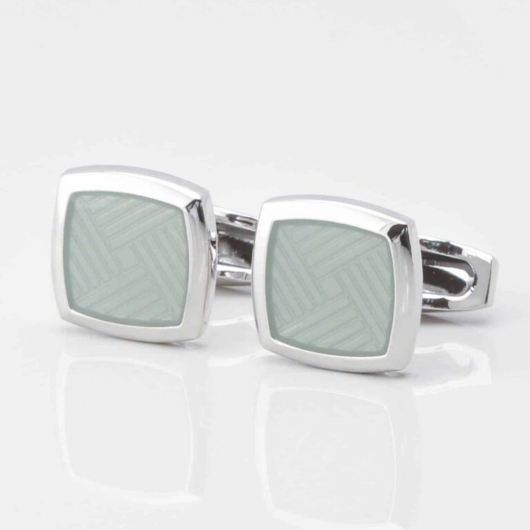 Sage Green Enamel Cufflinks Gallery 3827