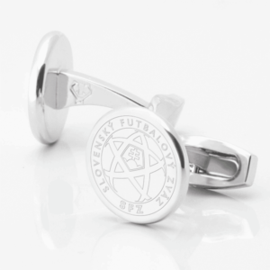 Slovakia Football Engraved Silver Cufflinks