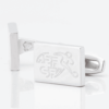 Switzerland Football Engraved Silver Cufflinks