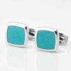 Teal Enamel Cufflinks Gallery 3817