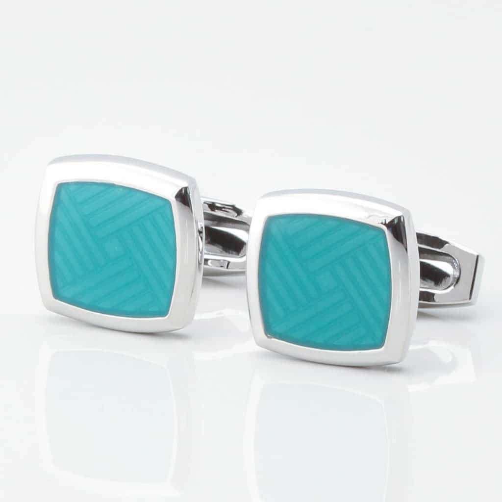 Teal Enamel Cufflinks Gallery 3817