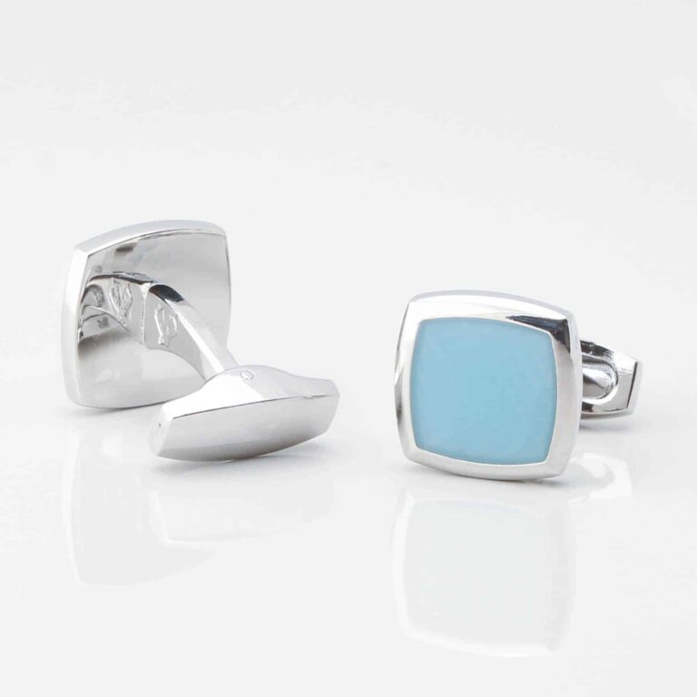 Tropical Blue Enamel Cufflinks Gallery 2 3786