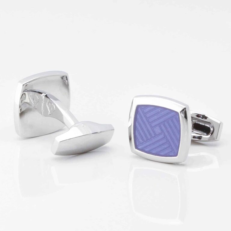 Very Peri Enamel Cufflinks Gallery 2 3845