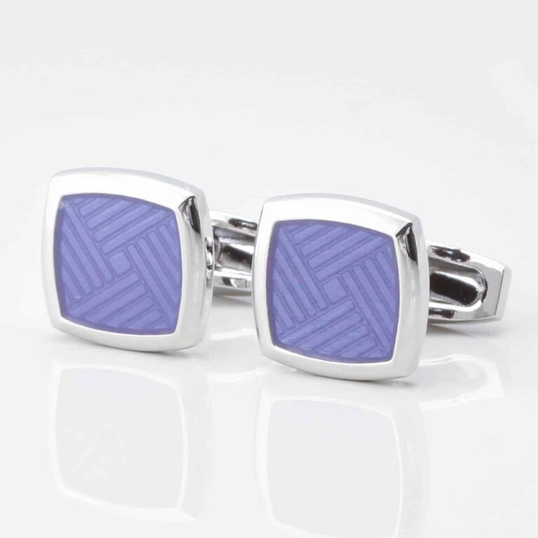 Very Peri Enamel Cufflinks Gallery 3844