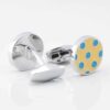 Yellow With Blue Polka Dot Cufflinks Gallery 3742