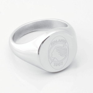 Atalanta Engraved Silver Signet Ring