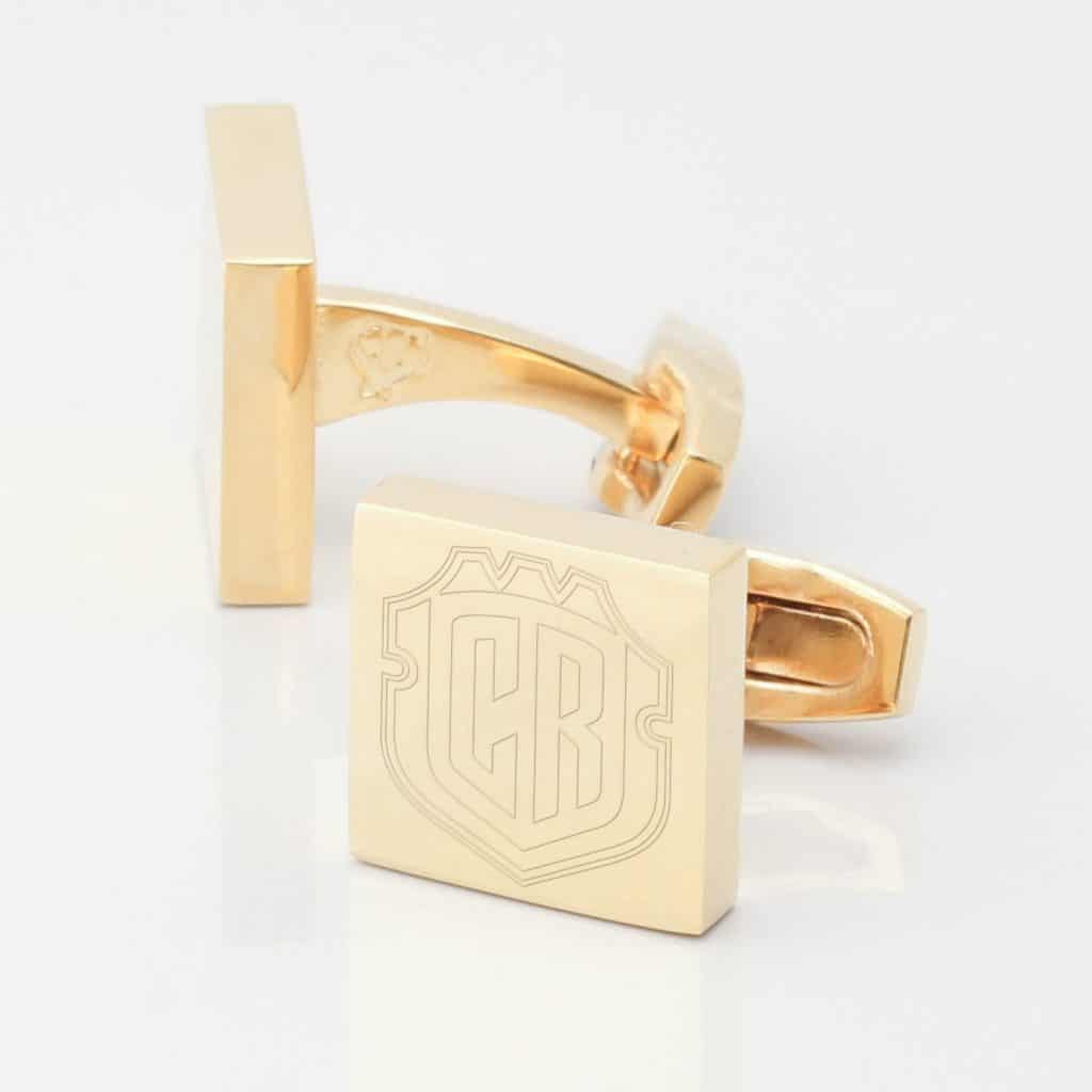 Costa Rica Football Engraved gold Cufflinks