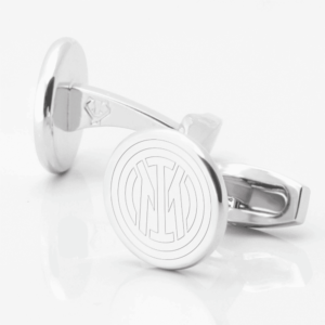 Inter Milan Football Engraved Silver Cufflinks