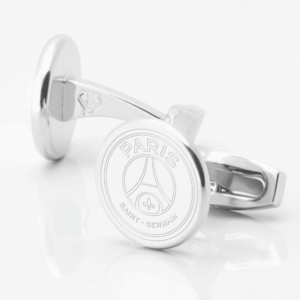 PSG Football Engraved Silver Cufflinks