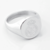 Real Madrid Engraved Silver Signet Ring
