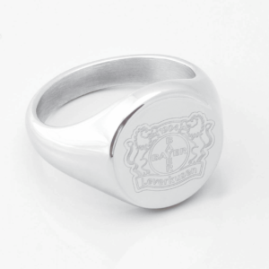 Bayer Leverkusen Football Engraved Silver Signet Ring