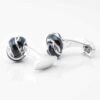 Black Enamel Knot Cufflinks Gallery 2 4297