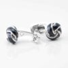 Black Enamel Knot Cufflinks Gallery 4296