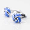 Blue Enamel Knot Cufflinks 4283