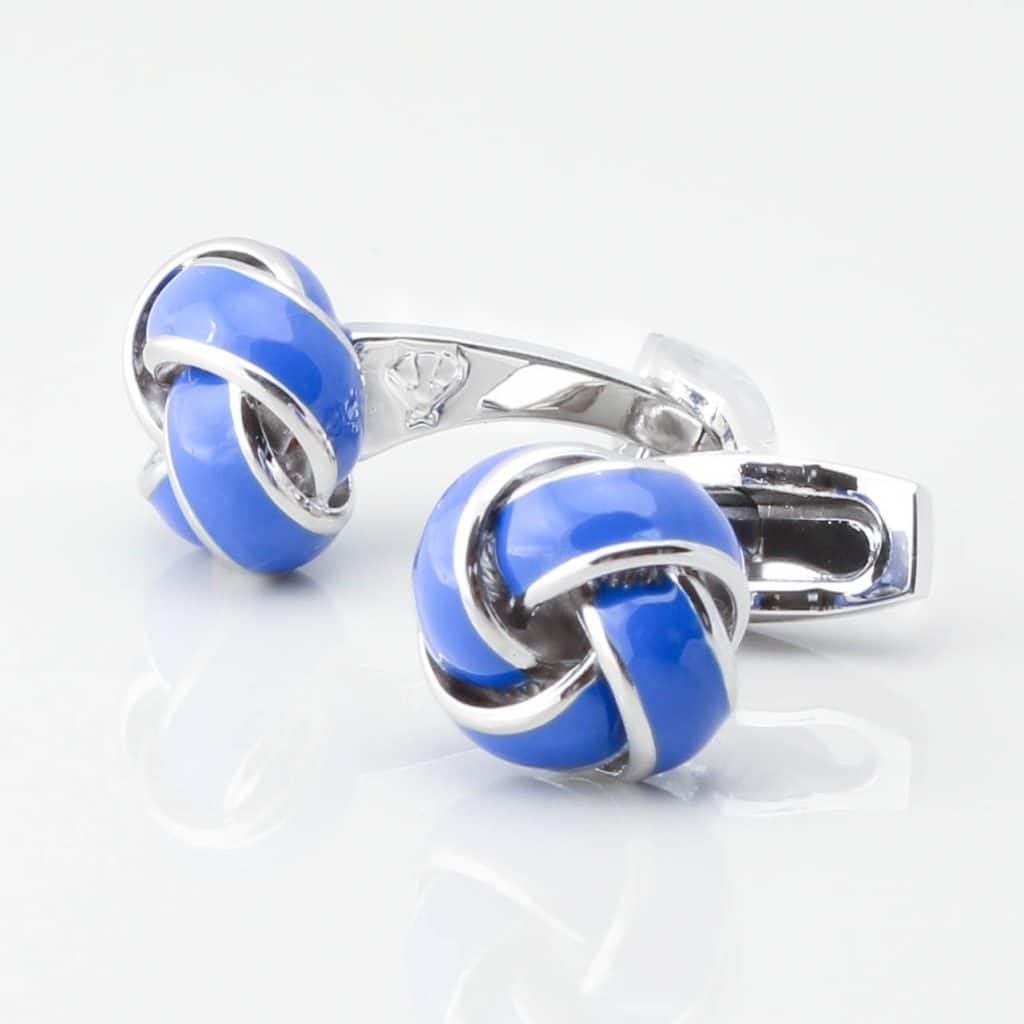 Blue Enamel Knot Cufflinks 4283
