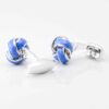 Blue Enamel Knot Cufflinks Gallery 2 4285