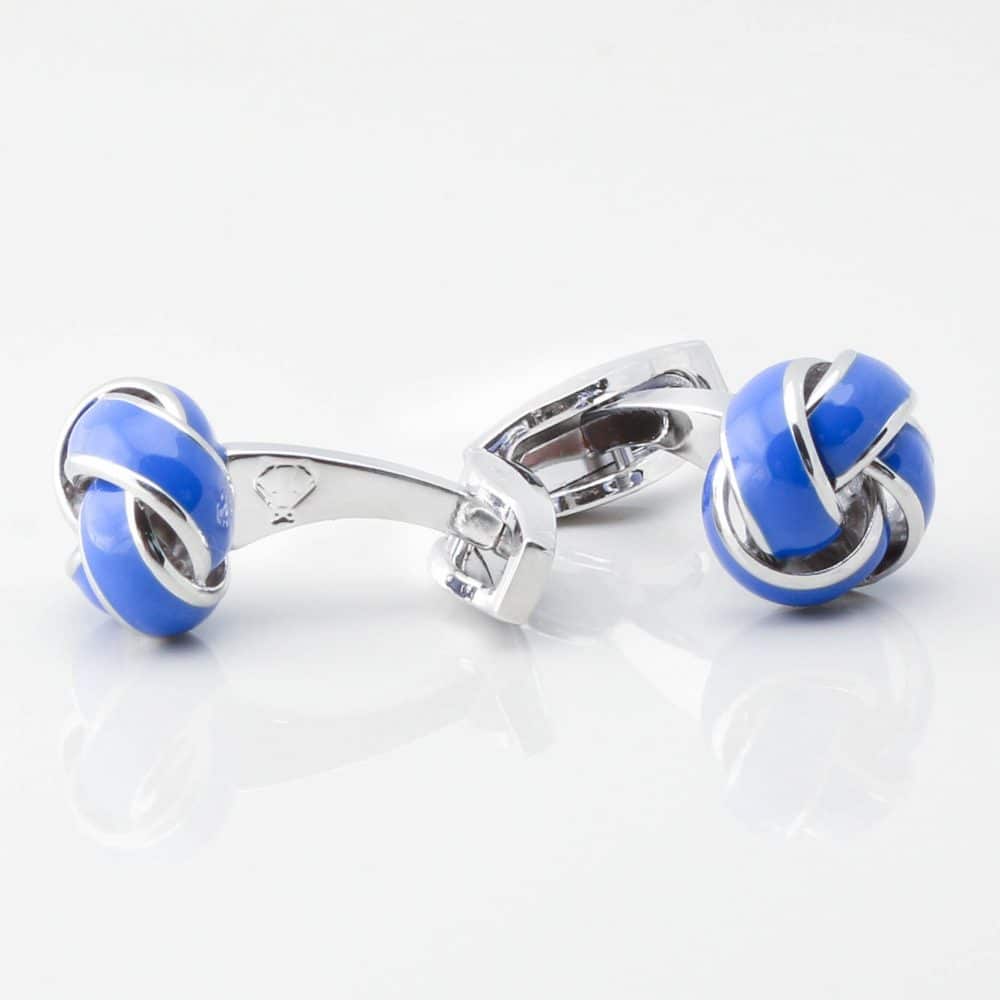 Blue Enamel Knot Cufflinks Gallery 4284