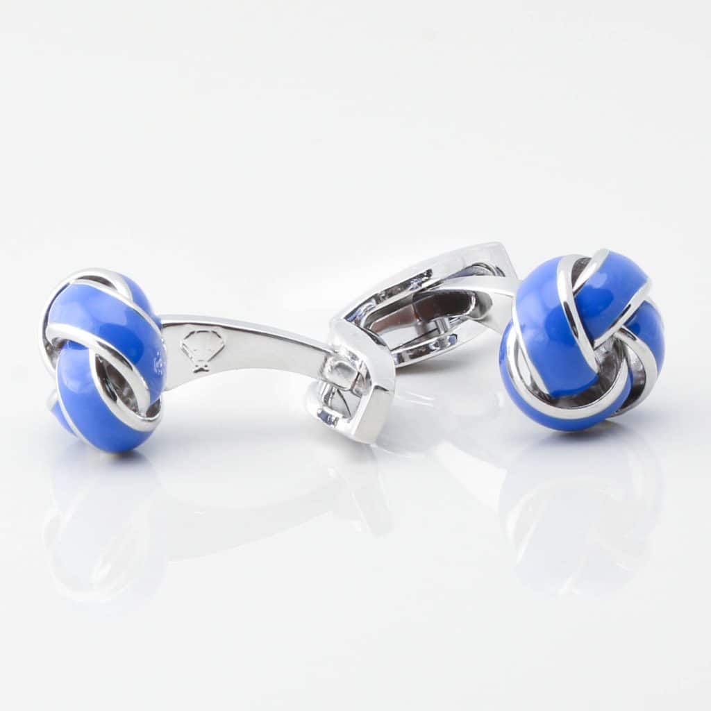 Blue Enamel Knot Cufflinks Gallery 4284