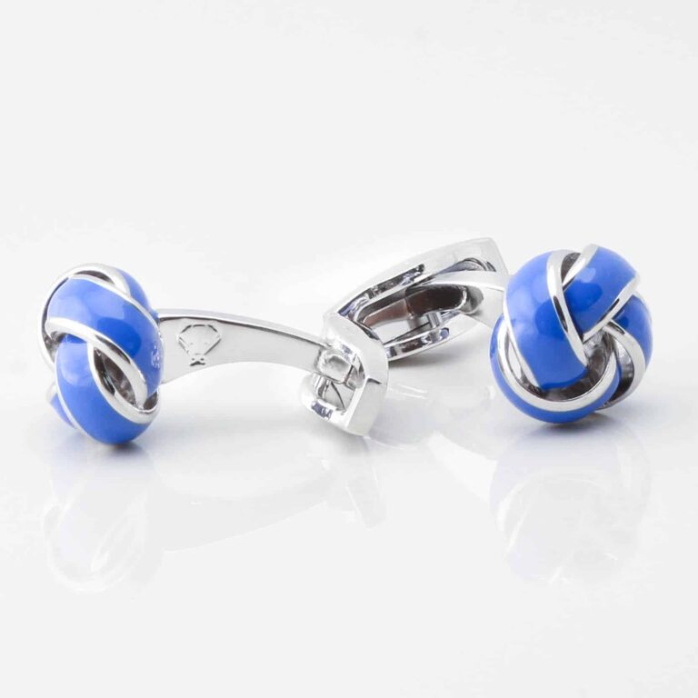 Blue Enamel Knot Cufflinks Gallery 4284
