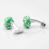 Green Enamel Knot Cufflinks Gallery 2 4291