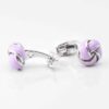 Lilac Enamel Knot Cufflinks Gallery 4287