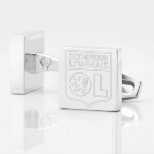 Lyon Football Engraved Silver Cufflinks