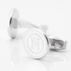 Napoli Football Engraved Silver Cufflinks