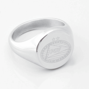 PSV Football Engraved Silver Signet Ring