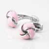 Pink Enamel Knot Cufflinks 4292