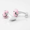 Pink Enamel Knot Cufflinks Gallery 2 4294