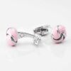 Pink Enamel Knot Cufflinks Gallery 4293