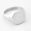 Slavia Praha Football Engraved Silver Signet Ring