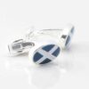 Sterling Silver Scottish Flag Cufflinks 4225