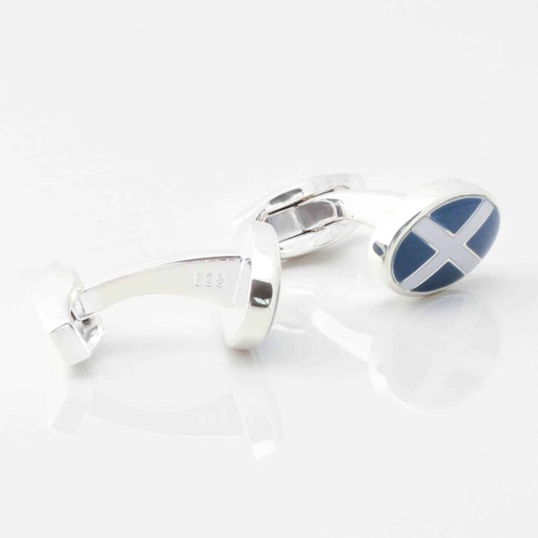 Sterling Silver Scottish Flag Cufflinks Gallery 4226