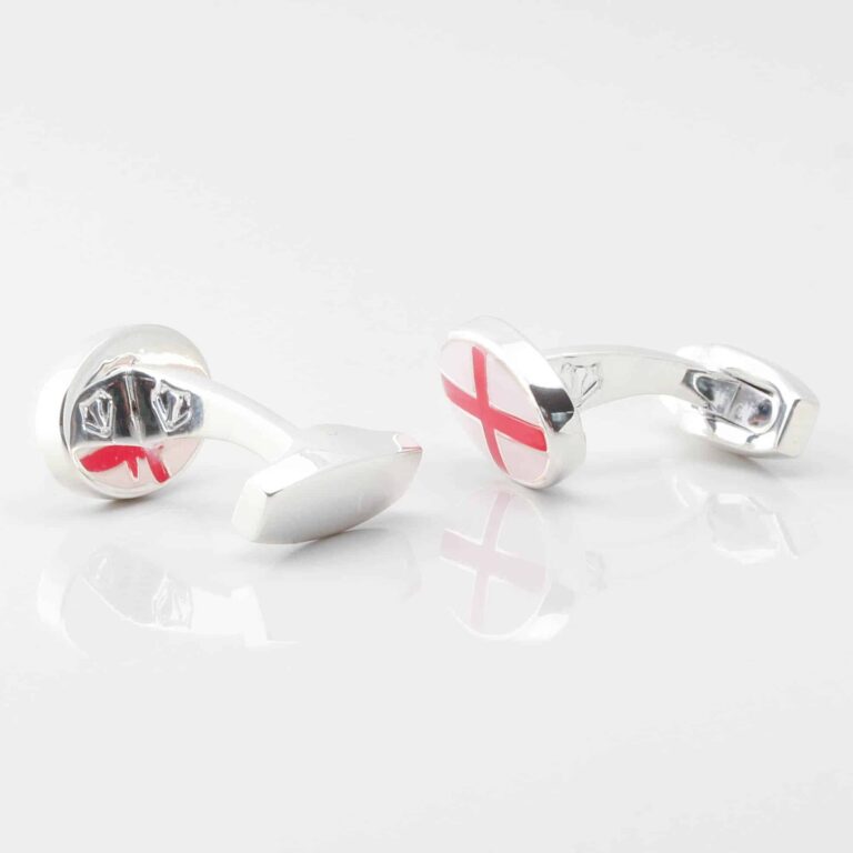 Sterling Silver St Georges Flag Cufflinks Gallery 2 4196