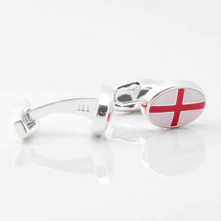 Sterling Silver St Georges Flag Cufflinks Gallery 4194