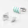 Three Toned Green Cufflinks Gallery 4317