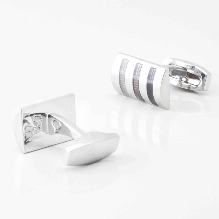 Three Toned Grey Cufflinks Gallery 4311