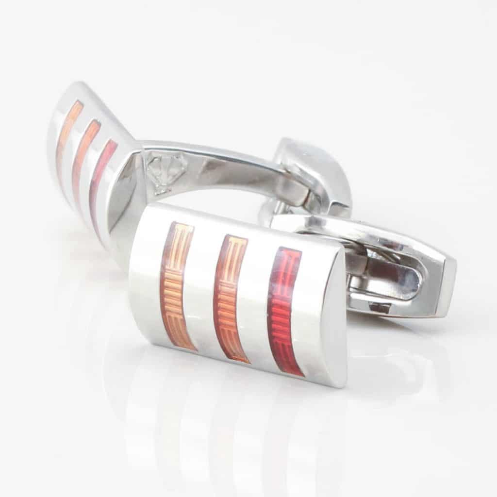 Three Toned Orange Cufflinks 4301