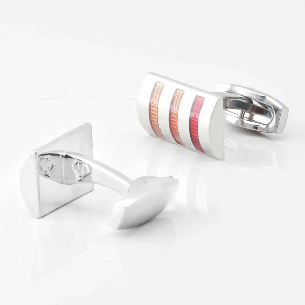 Three Toned Orange Cufflinks Gallery 4302