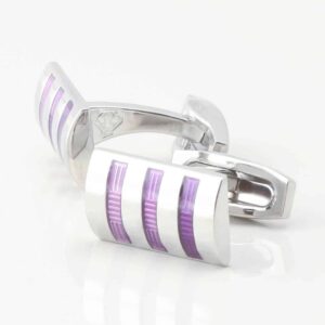 Three Toned Purple Cufflinks 4308 1