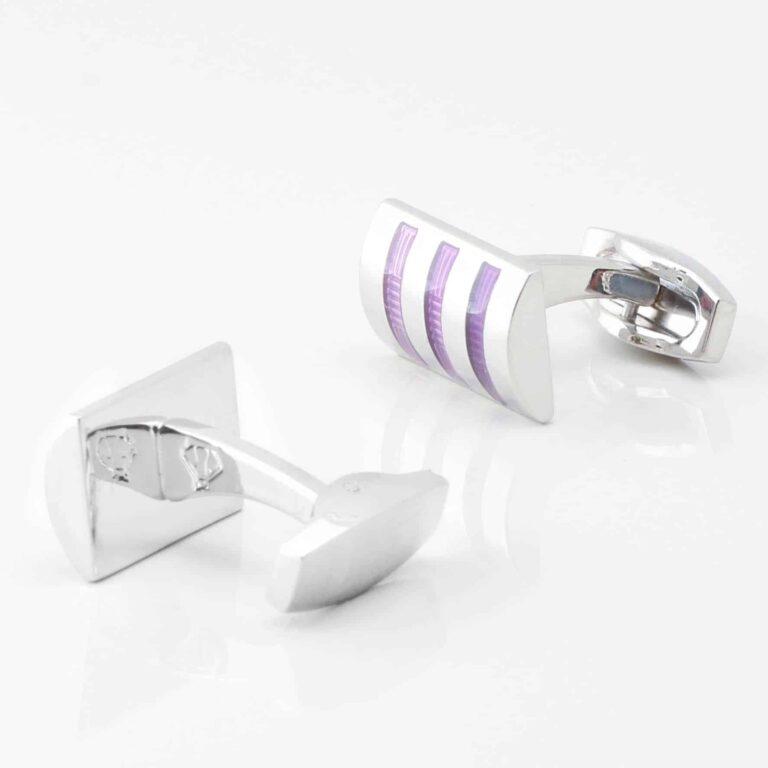 Three Toned Purple Cufflinks Gallery 4309