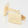 Zenit Football Engraved Gold Cufflinks