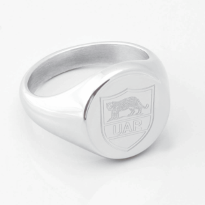 Argentina Rugby Mockup Silver Signet Ring