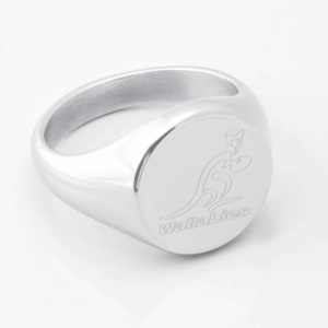 Australia Rugby Mockup Silver Signet Ring