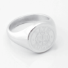 Bath Rugby Engraved Silver Signet Ring