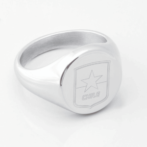 Chile Rugby Mockup Silver Signet Ring