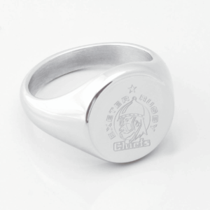 Exeter Chiefs Rugby Engraved Silver Signet Ring