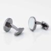Gunmetal Circular Mother of Pearl Cufflinks Gallery 4355